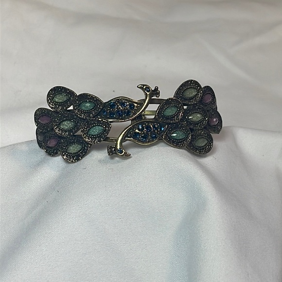 Vintage Peacock Rhinestone Bracelet - Picture 3 of 6